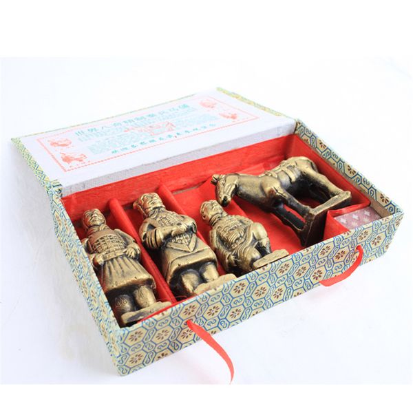 

terracotta army 4 piece box features crafts souvenirs, Silver