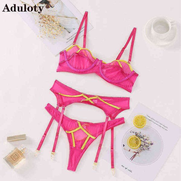 

nxy set fashion women underwear net gauze perspective transparent temptation gather together erotic lingerie two piece 0216, Red;black