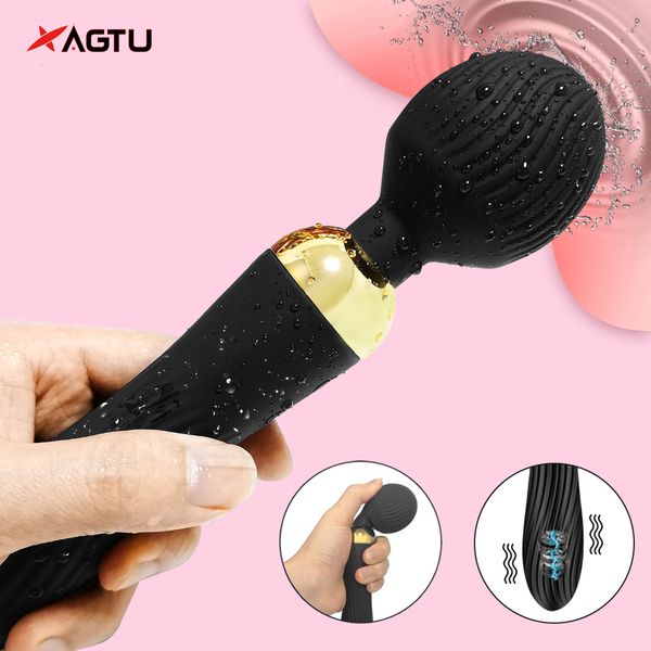 Poderoso 2 motores motores vibrador vibrator feminino Av Magic Wand para mulheres clitóris vaginas estimulador g massageador adultos bens sexy brinquedo sexy