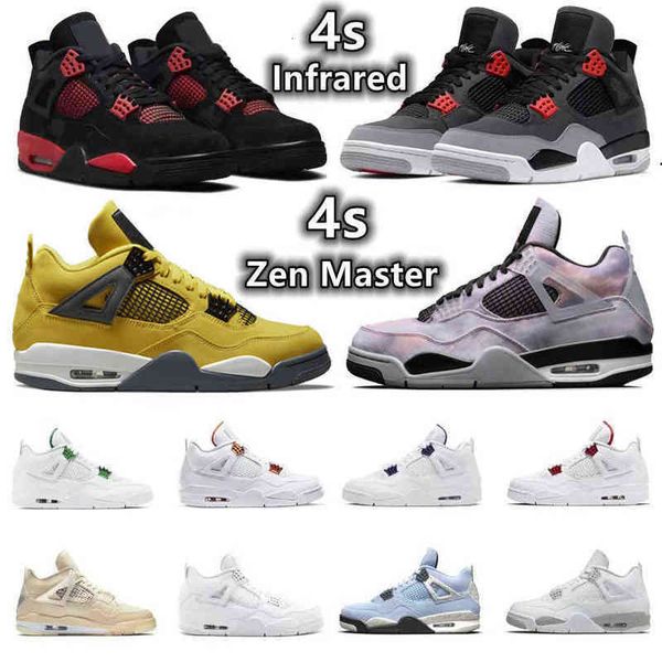

jumpman 4 4s mens women basketball shoes zen master infrared red thunder sail black gum lightning wild things university blue cool grey men