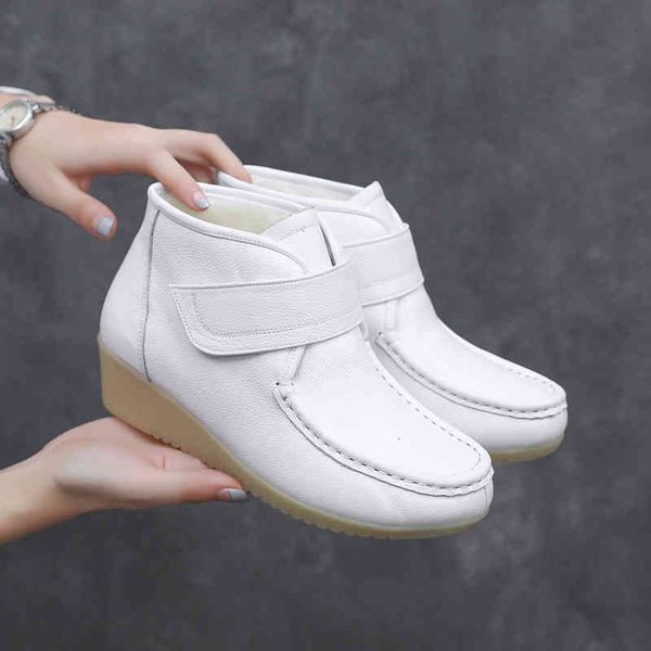 

slippers white antiskid nurse cotton padded shoes women's winter soft bottom with plush short boots, autumn and thick increased, m0mr, Black