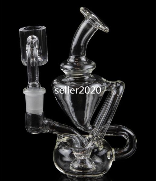 Mini Oil Rigs Beaker base Bong Narghilè Shisha Tubi d'acqua in vetro spesso con banger da 10 mm Chicha Dab