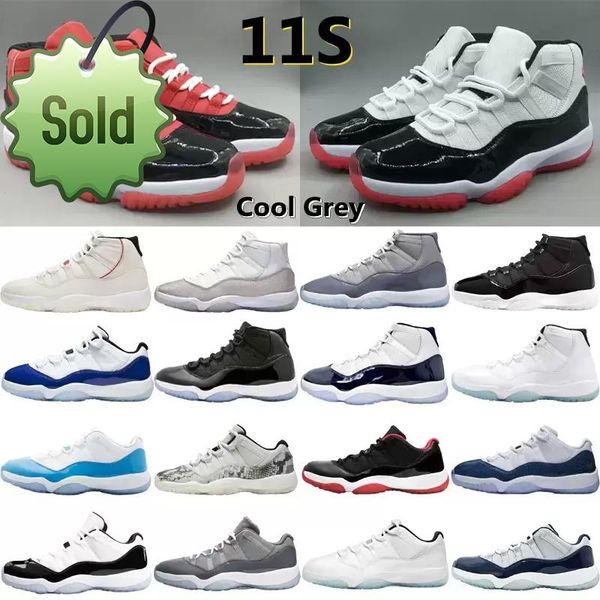 

2022 jumpman 11 basketball shoes 11s men women 25th anniversary bred space easter concord midnight navy jubilee cool grey i, Black