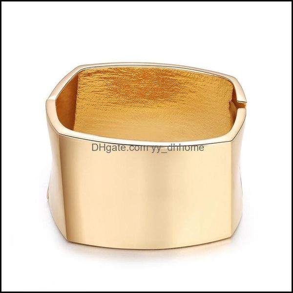 

bangle bracelets jewelry alloy bracelet fashion trend simple and exaggerated square broad side glossy minimalist retro personality spring cl, Black