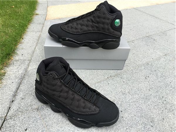 

13 xiii black cat basketball shoes mens jumpman 13s designer sports sneakers ship with size