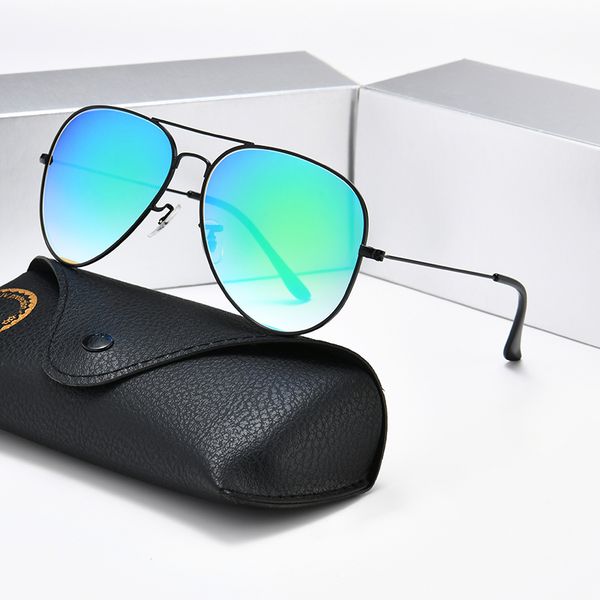 

woman sunglasses classic mens sunglass pilot aviator sun glasses black metal frame gradient flash mirror lens 58mm 62mm gafas de sol designe, White;black