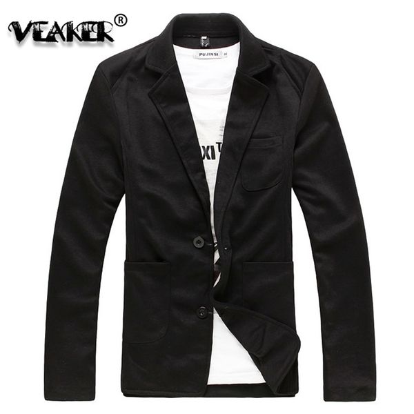 

autumn men s casual knitted suit blazer male slim suit jackets business clothes black grey lj201103, White;black