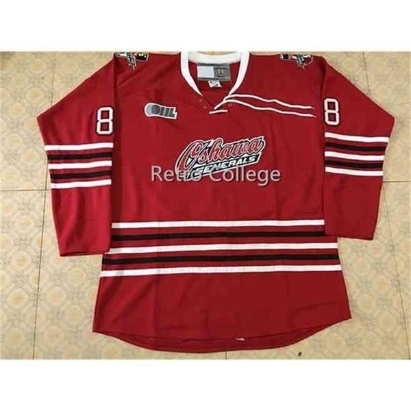 

c26 nik1 oshawa generals #91 john tavares 88 eric lindros 2 bobby orr hockey jersey embroidery stitched customize any number and name jersey, Black