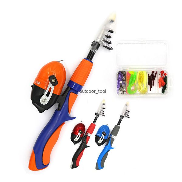 

telescopic fishing rod set children's reel accessories bag portable gear