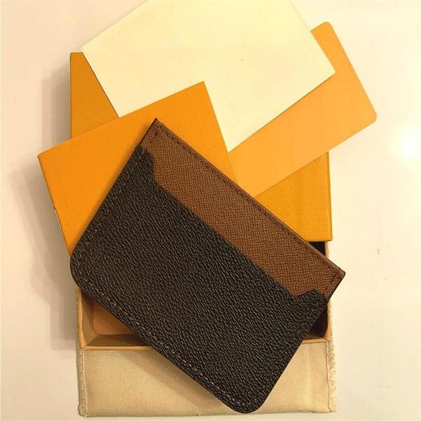 

new mens classic casual credit card id holder hiqh quality leather ultra slim wallet packet bag for mans womans keychain with 304h, Brown;gray