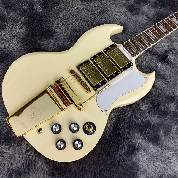 

large rocker electric guitar cream yellow gold accessories factory customization