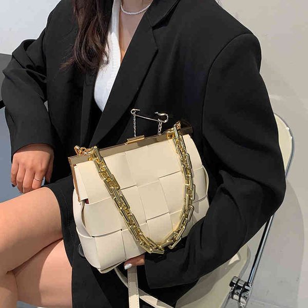 

women's rpat designer luxury hands b0ttegass venetasss 2022 korean version chain woven small square bag hand bill of lading shoulder me