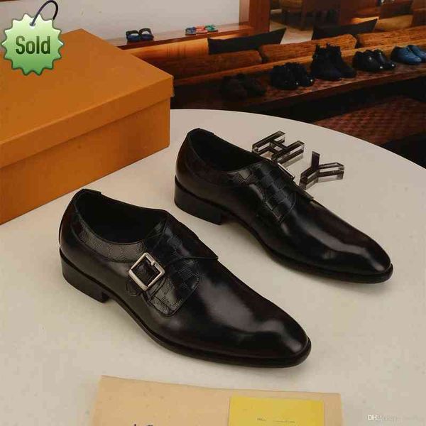 

luxury brand shoes retro bullock design men formal shoes blue leather brogue elegant classic business wedding social mens dress shoe e6n2, Black