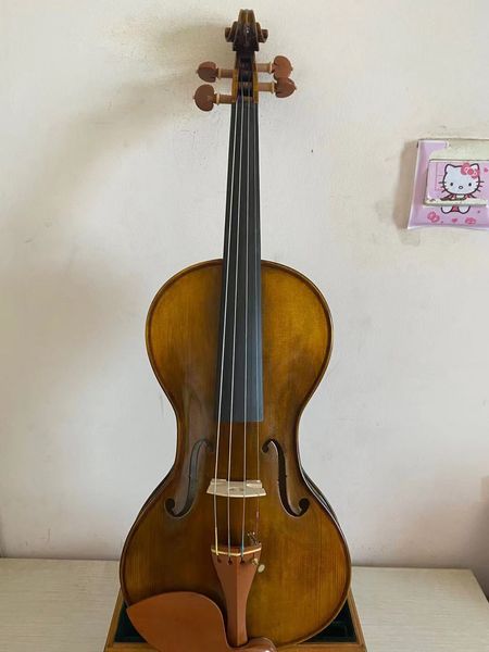 

master 4/4 violin baroque model european flamed maple back nice sound 0930