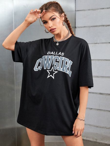 

letter graphic drop shoulder tee j1jf#, White