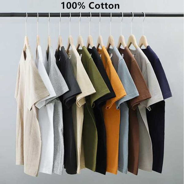 

2022 for_customization wholesale t-shirt personnalisable custom t shirt printing for men embroidered heavy cotton tshirt plain bulk men&#039, White;black