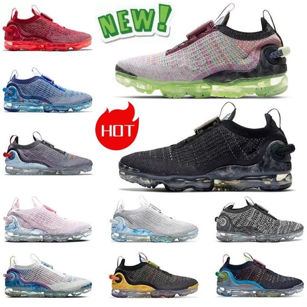 

vapors fk fly knit running shoes dark grey summit white oreo multi women men trainers sneakers