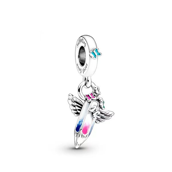 S925 Sterling Silver Designer Luxo Solto Beads Frisado Tampa De Garrafa De Segurança Pingente Pulseiras Original Fit Pandoras Charms Moda Jóias DIY Presentes Para Mulheres