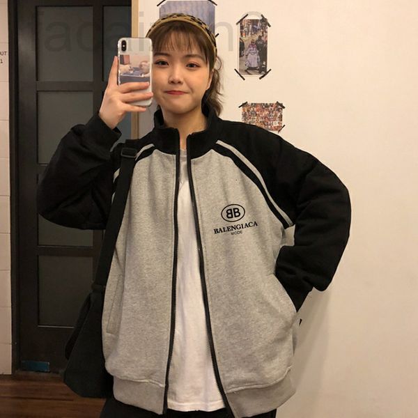 

women's jackets designer [85 / 15 fish scale cloth]color matching men's and women's baseball suit cardigan jacket 75132022, Black;brown