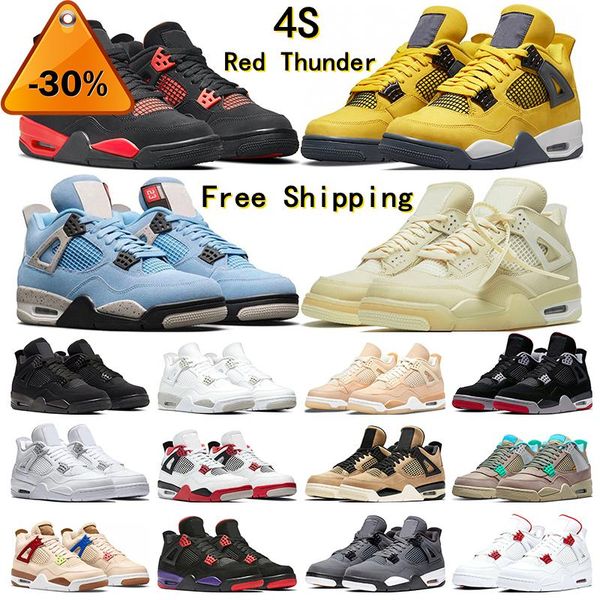 

jumpman 4s basketball shoes 4 red thunder sail shimmer lightning black cat white oreo fire red cool grey pure money mens trainers sports