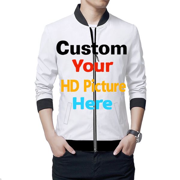 OGKB Giacca personalizzata Giacca a vento Fai da te Stampa il tuo design P os 3D Cerniera Cappotto Giacche Capispalla Drop Shipper Grossista 220704