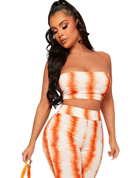 

sxy tie dye lace up backless crop tube w8t8#, White