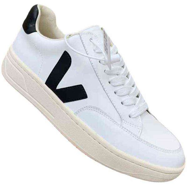 

women's shoes 2022 new european veja lace up comfortable versatile flat casual shoes single shoe, Black