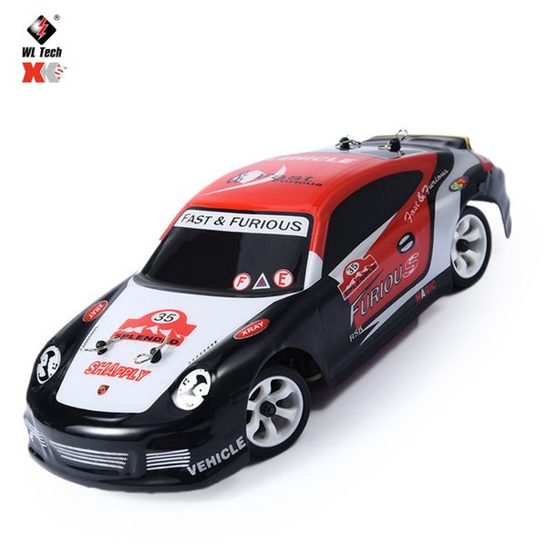 C6 Auto telecomandata RC Auto da corsa Mini Cool Drift Car per adulti 2.4G 4WD 30 km / h RTR Ragazzo Giocattolo Regalo per bambini Scala 1-28 Telaio in lega PVC antideflagrante Car-shell EPP Paraurti