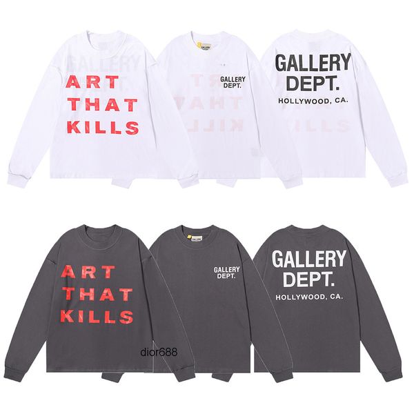 

galery dept art that kills double sided alphabet print fashion high street long sleeve t-shirt, White;black