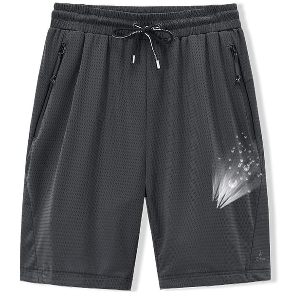

large men's shorts mesh elastic summer breeches 8xl 6xl big size clothing nylon black grey spandex sweat plus 220318, White;black