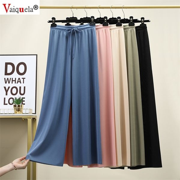 

long pants women s straight pantalon pour femme loose thin high waist women broad legged sweat stacked leggings 220808, Black;white