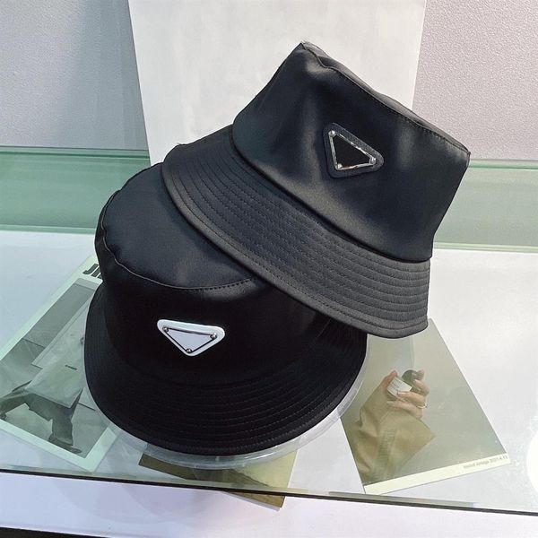 

22ss 20style designer p family inverted triangle wide brim hats letters embroidery print bucket hat small sweet wind men women sum203w, Blue;gray