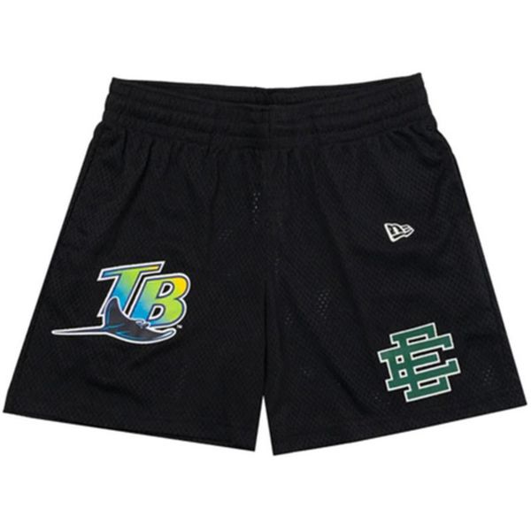 

fashion loose brand ee summer eric emanuel shorts mens football casual running mesh short newyork city skyline gym fitness beach jogging swe, White;black
