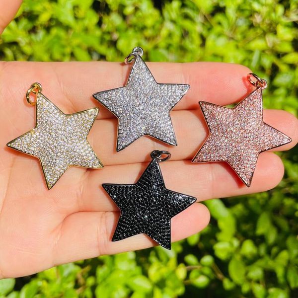 Charms 5pcs Estrela de tamanho grande para mulheres Bracelet Girl Girl Colklace Fazendo pingentes modernos Acessório de joias artesanais WholesaleCharmscharms