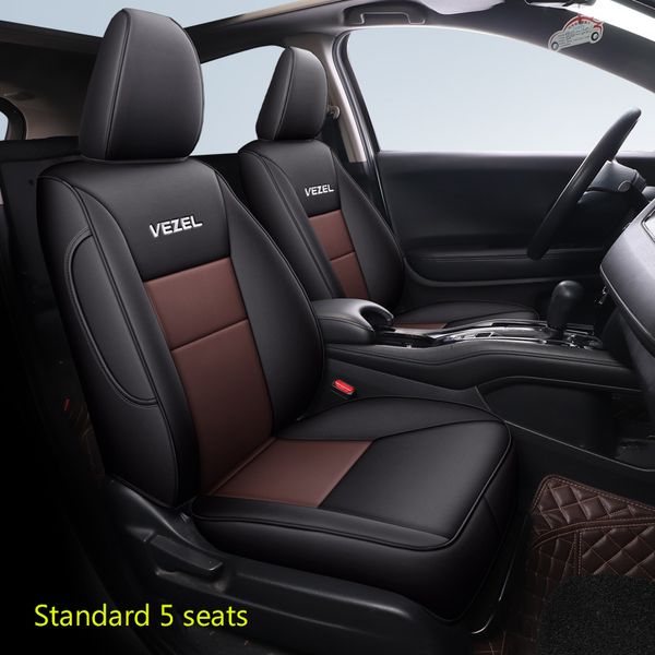Markenabzeichen Custom Fit Autositzbezüge für Honda Vezel HRV XRV Detail Styling Autositzschutz Sitzkissen Innendekoration Zubehör