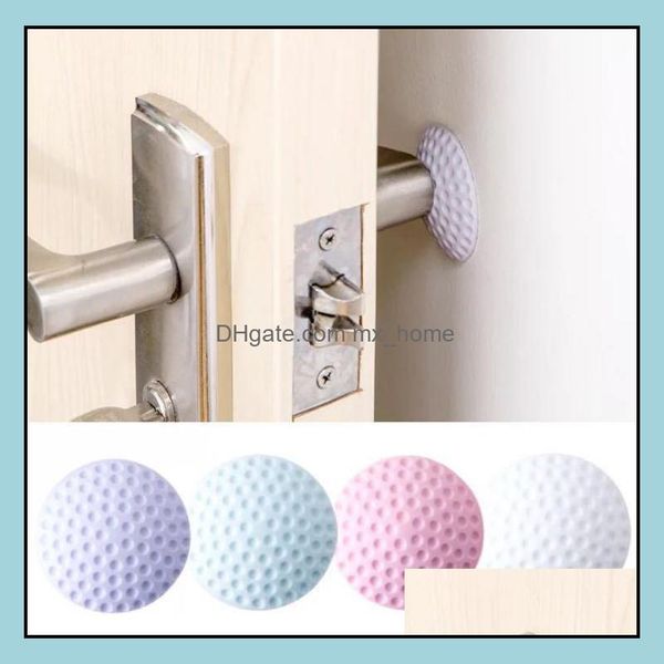 Autocollants muraux décor à la maison jardin 4 couleurs 5 cm modélisation de golf poignée de garde-boue en caoutchouc serrure de porte tampon de protection TH Dhsdr