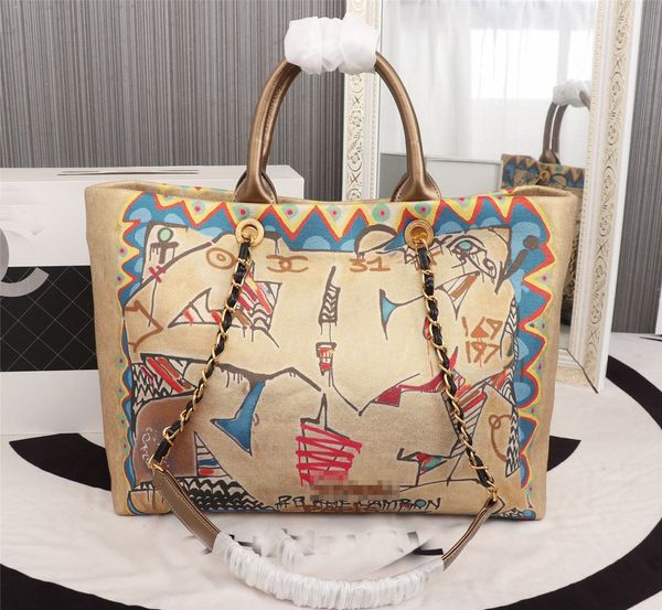 

chan 2022 graffiti chain bag leather square shoulder shopping bag luxury mothers day gift for birthday christmas thanksgiving