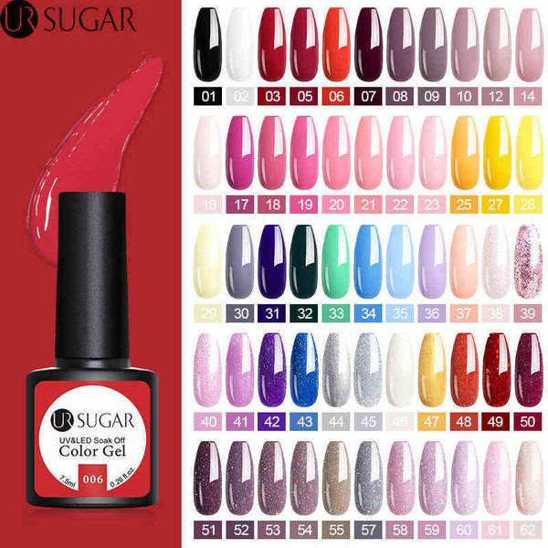 

nxy nail gel 7 5ml color polish semi permanent 62 colors varnish soak off uv led no wipe coat 0328, Red;pink