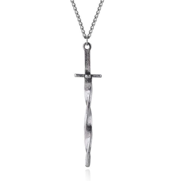

pendant necklaces game dark souls firelink coiled sword charm necklace flower of life for women jewelry accessoriespendant, Silver
