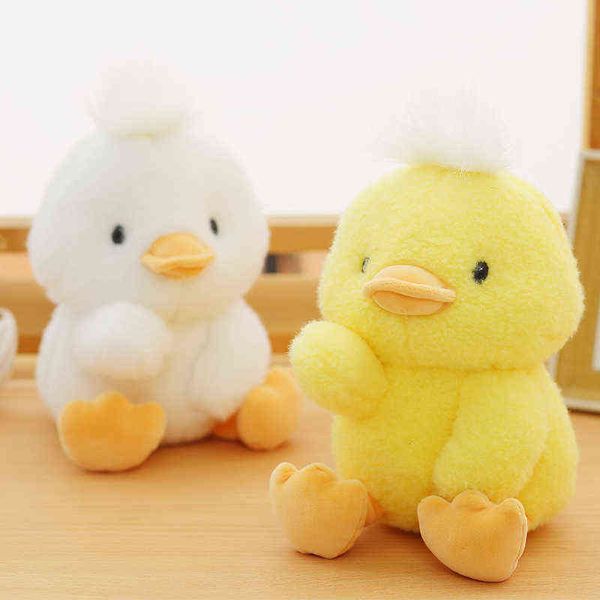 Kawaii WhiteYellow Duck Cuddles Soft Doll Baby Sussen Toy Simuliertes Plüschtier Kindergeburtstagsgeschenk J220704