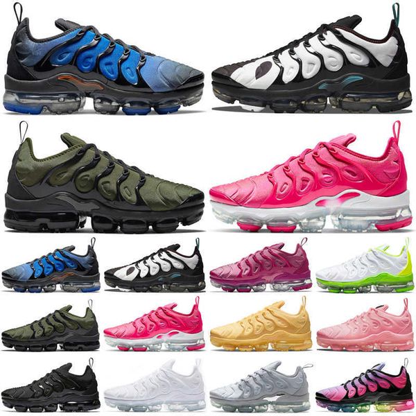 

tn plus men running sneakers triple black white hyper blue mens trainers sports shoes shoe