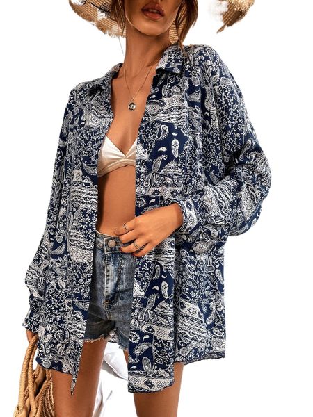 

paisley print cut out tie back kimono u2kv#, White;black
