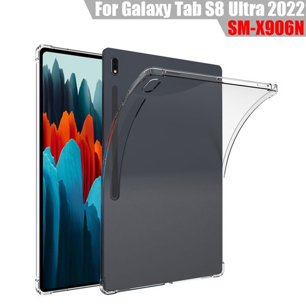 Klare Stoßdämpfung, stoßfeste Hüllen, weiche TPU-Ecken verstärkt für Samsung Galaxy Tab S8 Ultra 2022 14,6 SM-X906N SM-X900