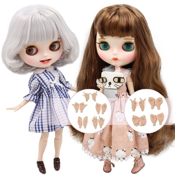 Icy DBS Blyth Doll No.2 White and Black Skin Plody Body 1/6 BJD Preço Especial Toy Presente 220505