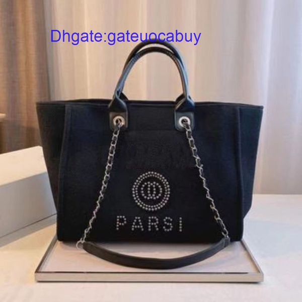 

women luxury label pearl beach bags brand ch evening bag designers fashion canvas portable large capacity female handbag classic big handbag