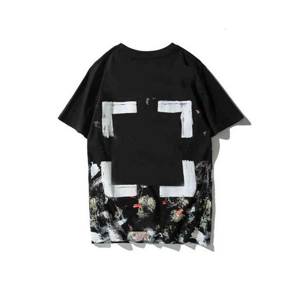 

starry sky fireworks short sve summer fashion brand couple men's and women's pure cotton t-shirt, White;black