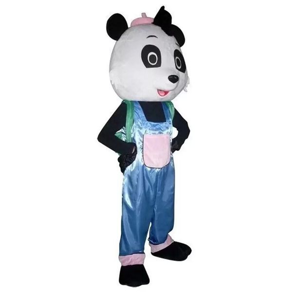 2022 Halloween Panda Mascot Traje Top Quality Animal Caráter Carnaval Adulto Tamanho Fursuit Christmas Festa de aniversário