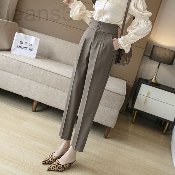 

women's jumpsuits & rompers designer suit pants women's 2022 new style spring and summer vertical feeling slim nine point pipe hig, Black;white