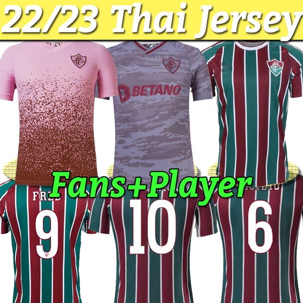 

2022 fluminense home soccer jerseys 2021 nene fred ph ganso marcos paulo football jersey nino calegari miguel kayky sports wear camisa de tr, Black;yellow