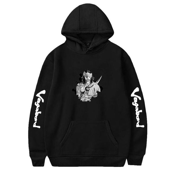 

men's hoodies & sweatshirts vagabond women men long sleeve pullover hooded casual streetwear anime clothes, Black
